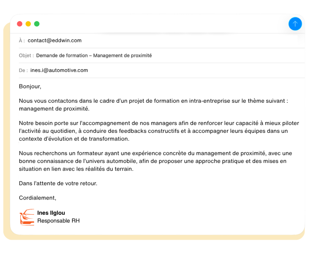 Contactez-nous par email